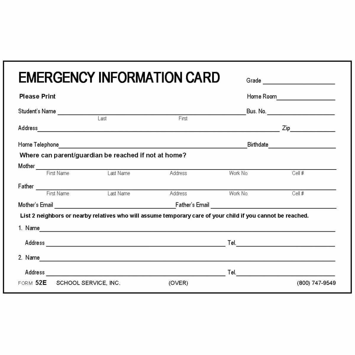 019 Template Ideas Emergency Contact Card Employee Form Best Pertaining To Emergency Contact Card Template