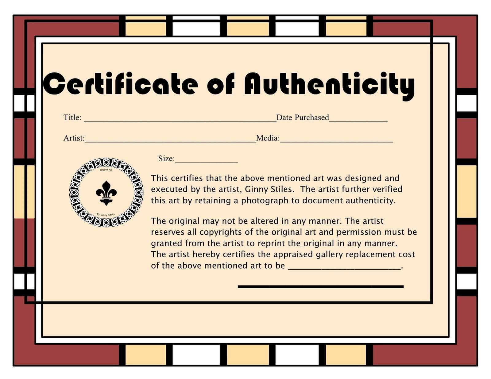 020 25E22580259Cauthenticity2Bcertificate Certificate Of Intended For Photography Certificate Of Authenticity Template