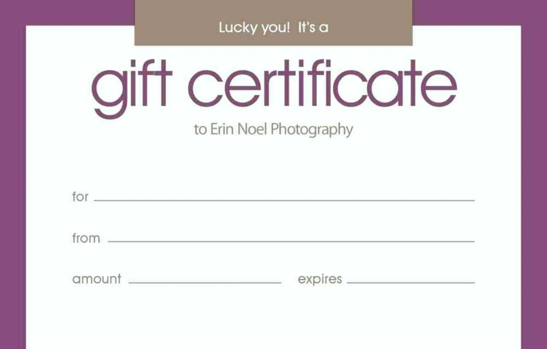 020 Birthday Gift Certificate Template Free Printable Within Massage Gift Certificate Template Free Download