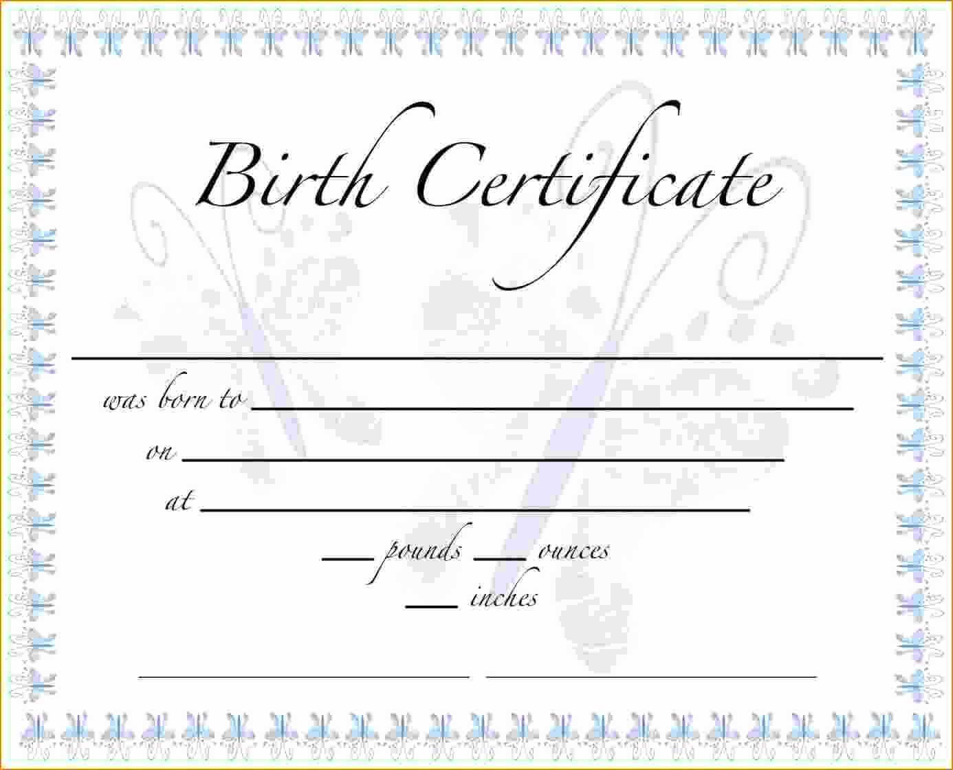 020 Free Birth Certificate Template Ideas Elegant Templates Regarding Birth Certificate Template For Microsoft Word