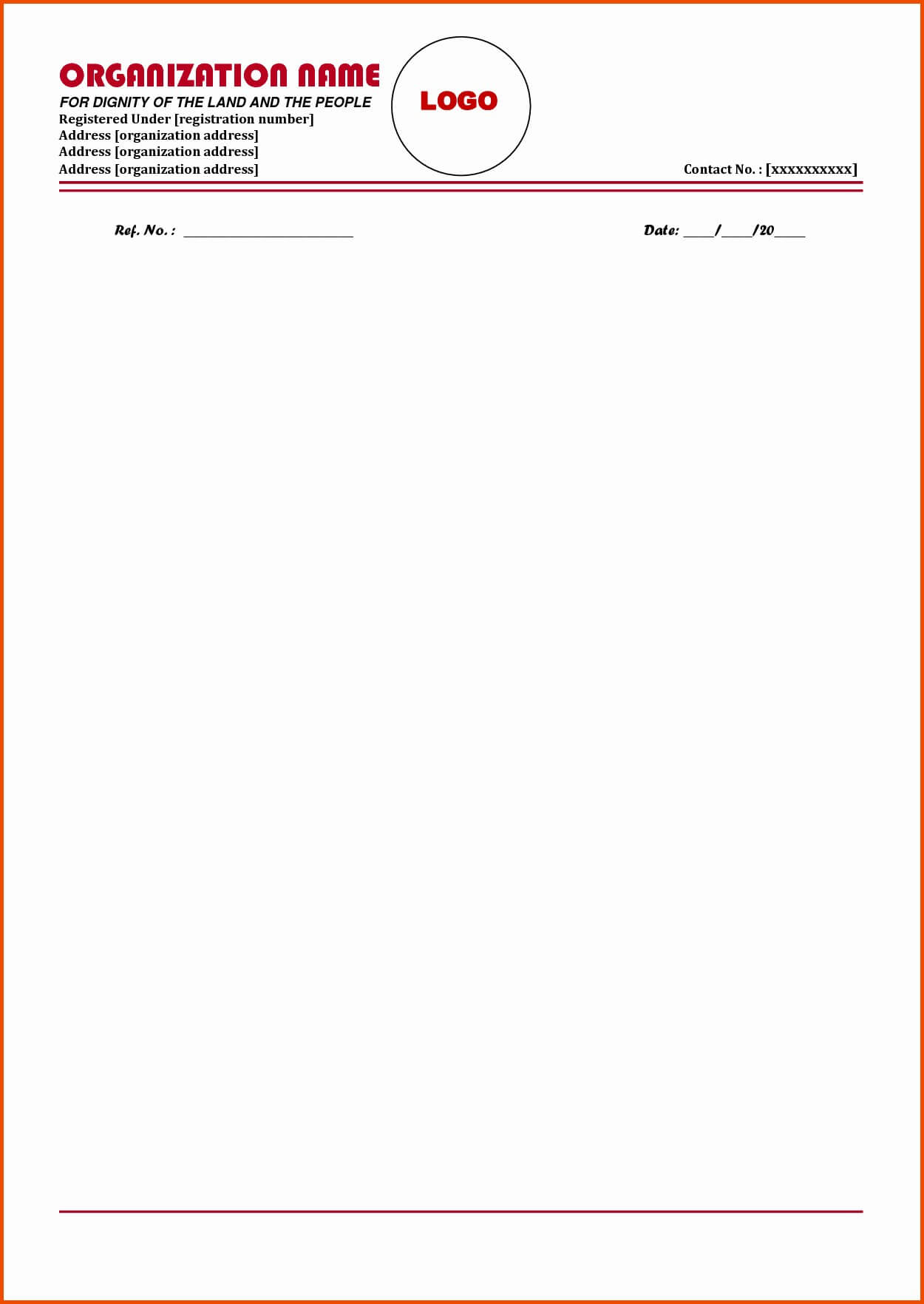 020 Free Letterhead Templates Microsoft Word New Template Throughout Free Letterhead Templates For Microsoft Word