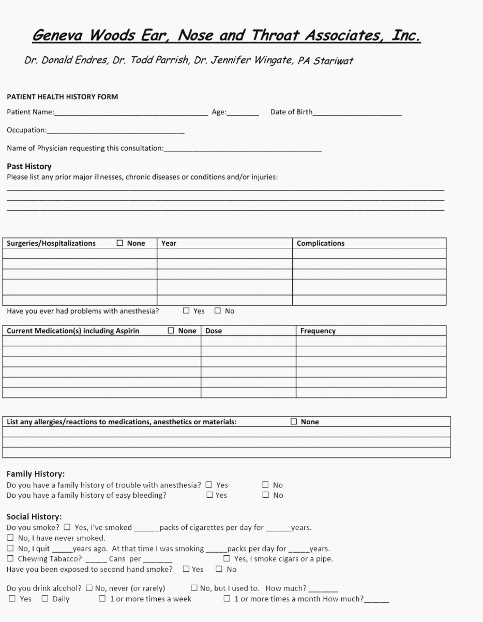 020 Patient Medical History Form Template Fresh Why Is Intended For Medical History Template Word
