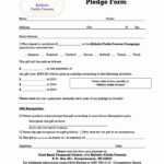 020 Samplege Forms For Fundraising Design Charity Form For Fundraising Pledge Card Template