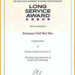 020 Template Ideas Recognition Of Service Certificate With Regard To Recognition Of Service Certificate Template