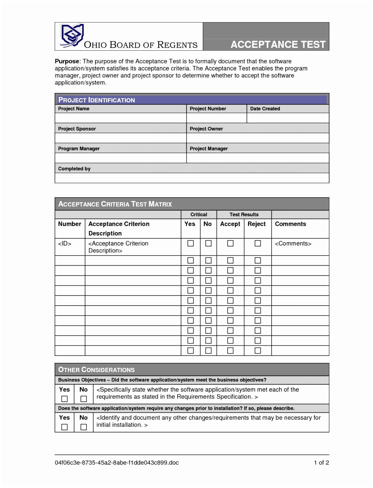 021 Fantastic Uat Testing Template Excel Gallery Resume Pertaining To Acceptance Test Report Template