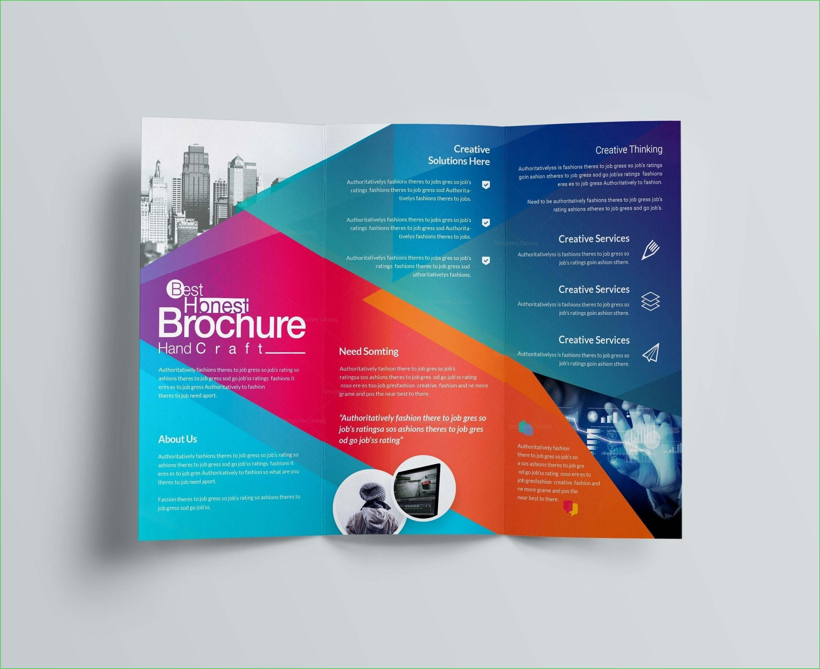 021 Modern Tri Fold Brochure Design Ispiratore Adobe For Free Illustrator Brochure Templates Download