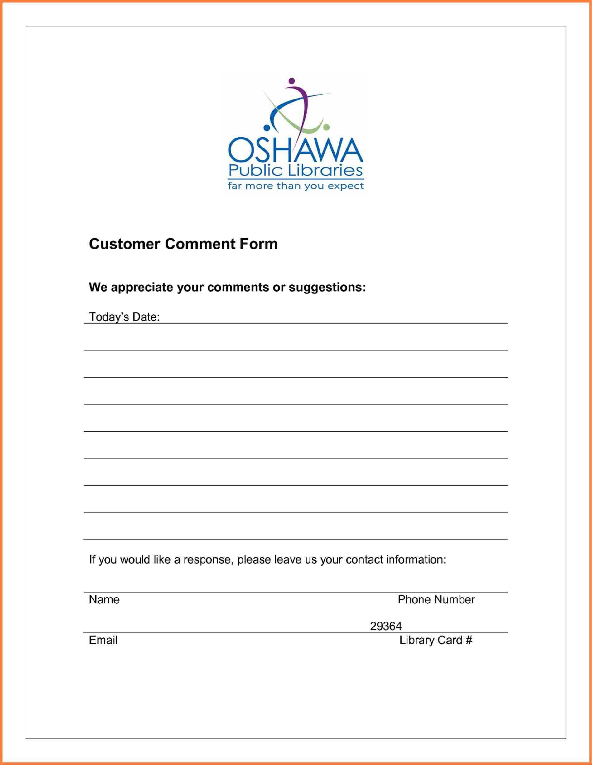 021 Restaurant Comment Card Template Ideas My Survey Cards Intended For Restaurant Comment Card Template