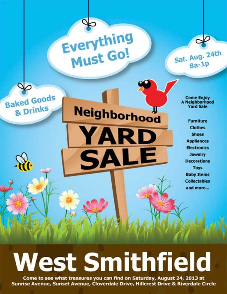 021 Yard Sale Flyer Template Best Templates Amp Psd Designs In Yard Sale Flyer Template Word