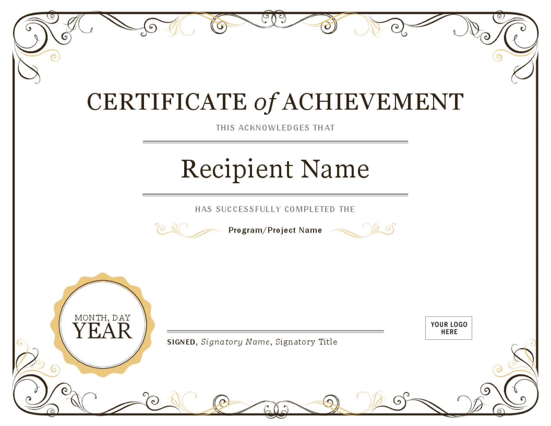 022 Award Certificate Template Word Ideas Certificates In Scholarship Certificate Template Word