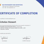 022 Certificate Of Completion Template Wondrous Ideas Pdf Intended For Certificate Of Completion Template Construction