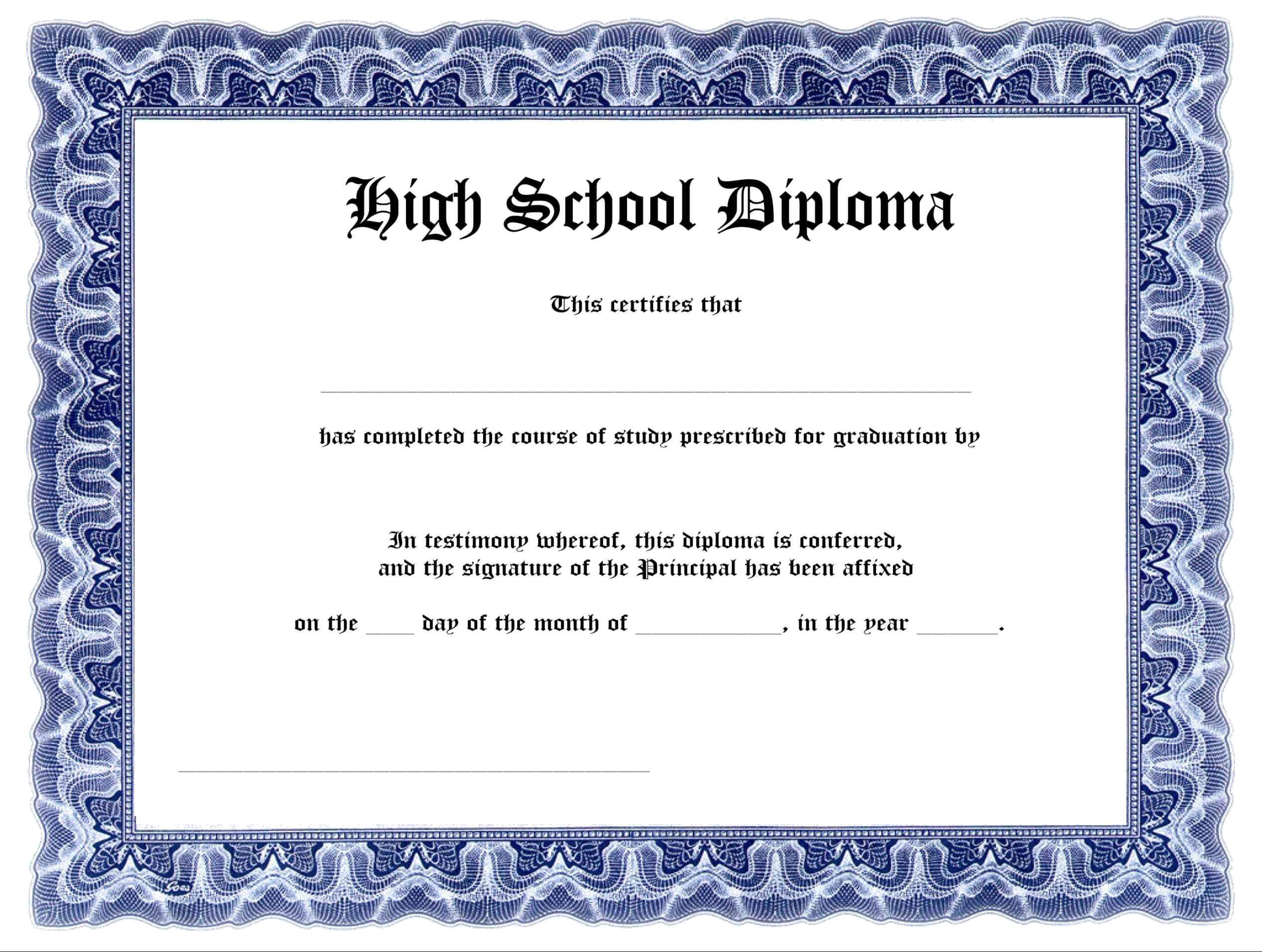 022 Template Ideas Homeschool Diploma Free In High School Inside School Certificate Templates Free