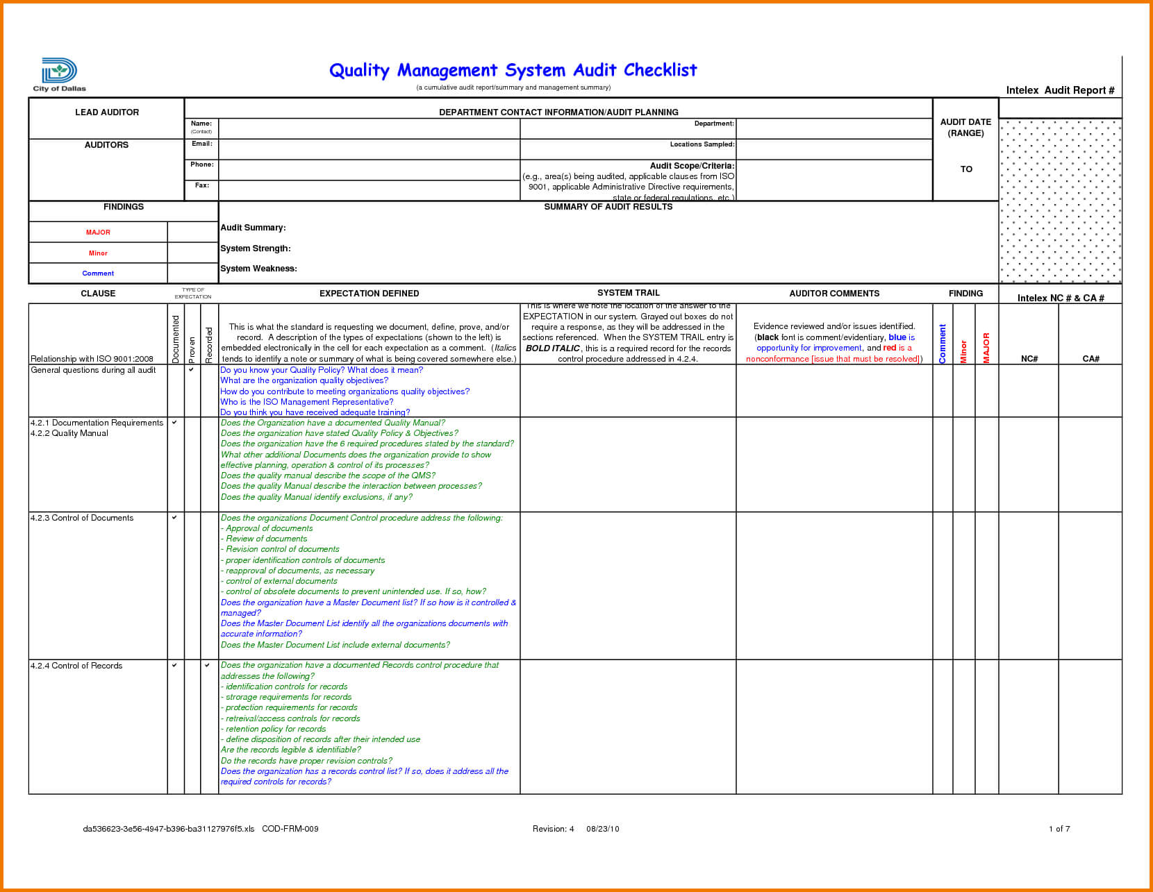 022 Template Ideas Internal Audit Report Templates 32396 With Template For Audit Report