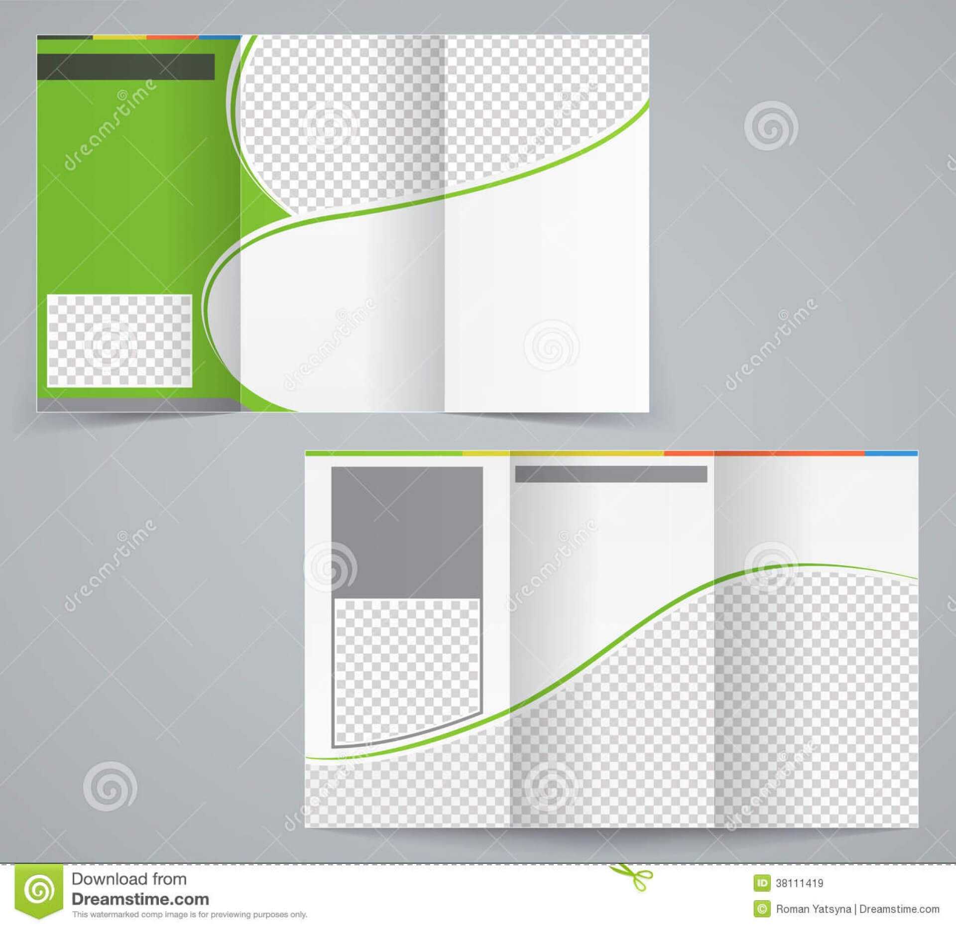 022 Tri Fold Business Brochure Template Vector Green Design For Brochure Template Illustrator Free Download