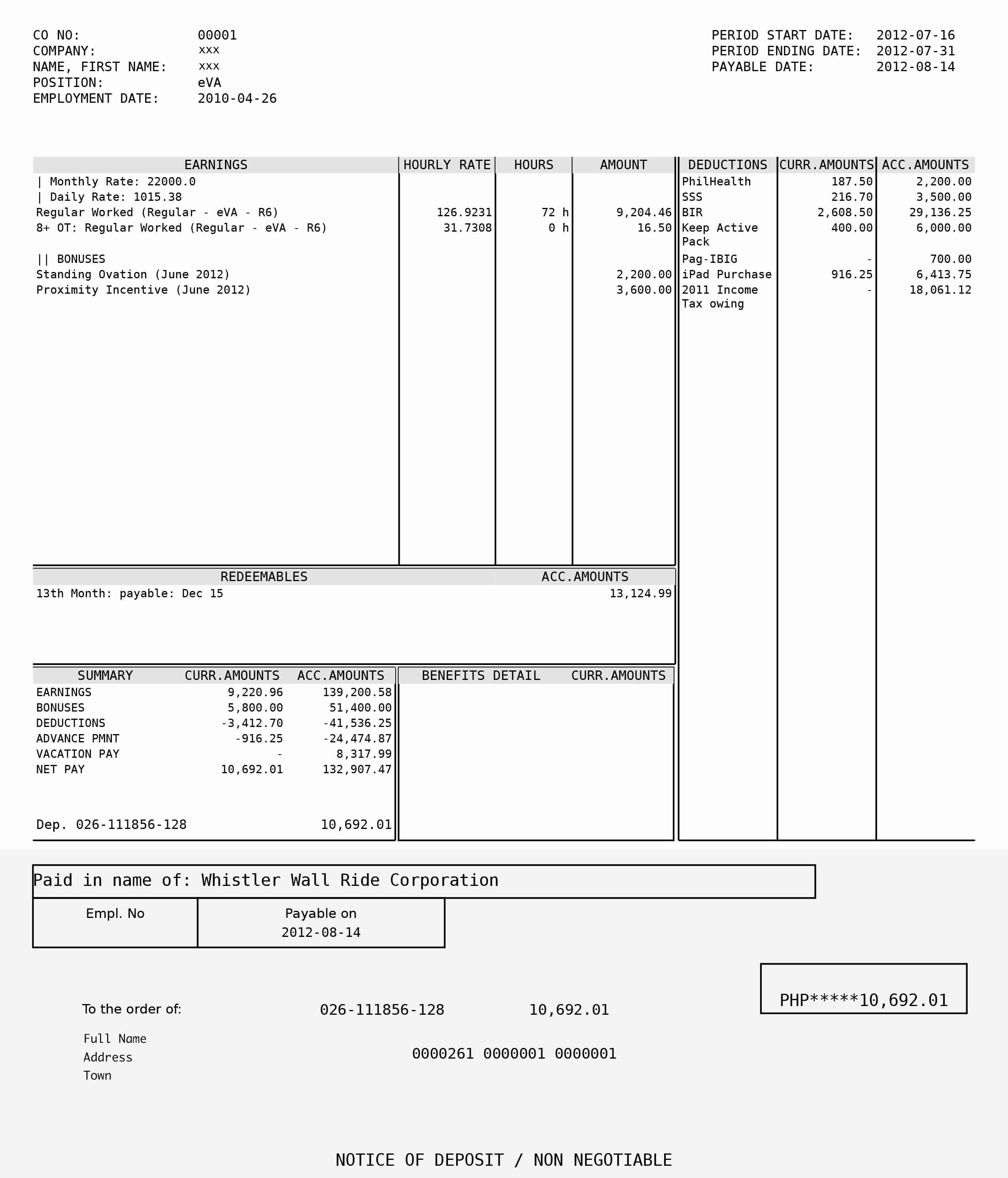 023 Word Pay Stub Template Ideas Free New Payroll Within Pay Stub Template Word Document