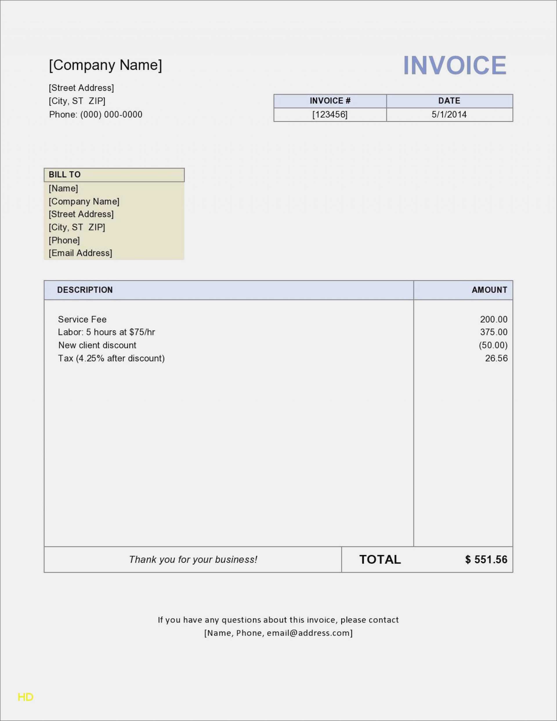 025 Free Blank Invoice Template Word Microsoft And Ms With Free Invoice Template Word Mac