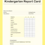 025 Template Ideas Free Report Card Kindergarten Homeschool Inside Report Card Format Template