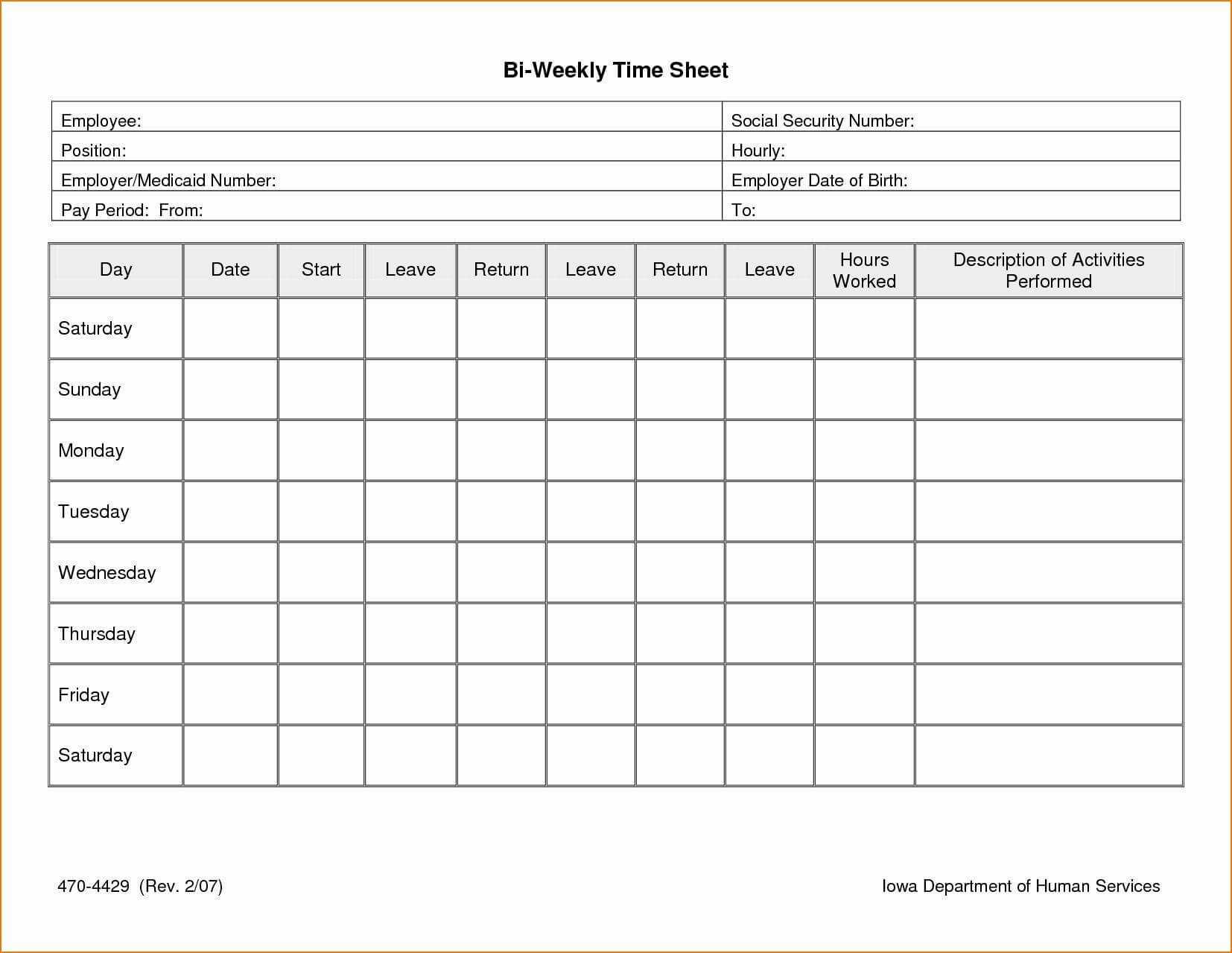 026 Weekly Time Card Template Timesheet Spreadsheet My Inside Weekly Time Card Template Free