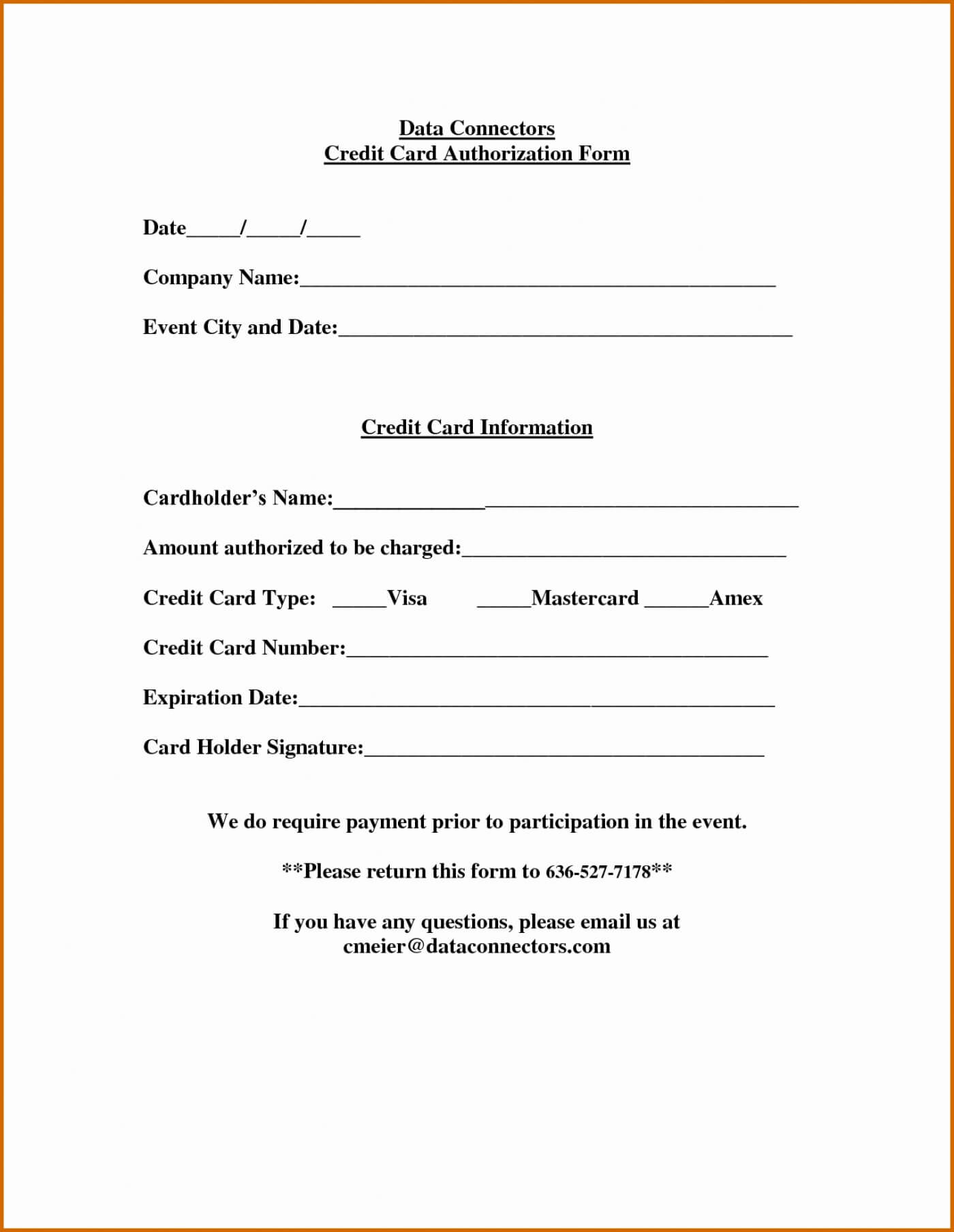 027 Hilton Credit Card Authorization Form Template Pdf For Credit Card On File Form Templates