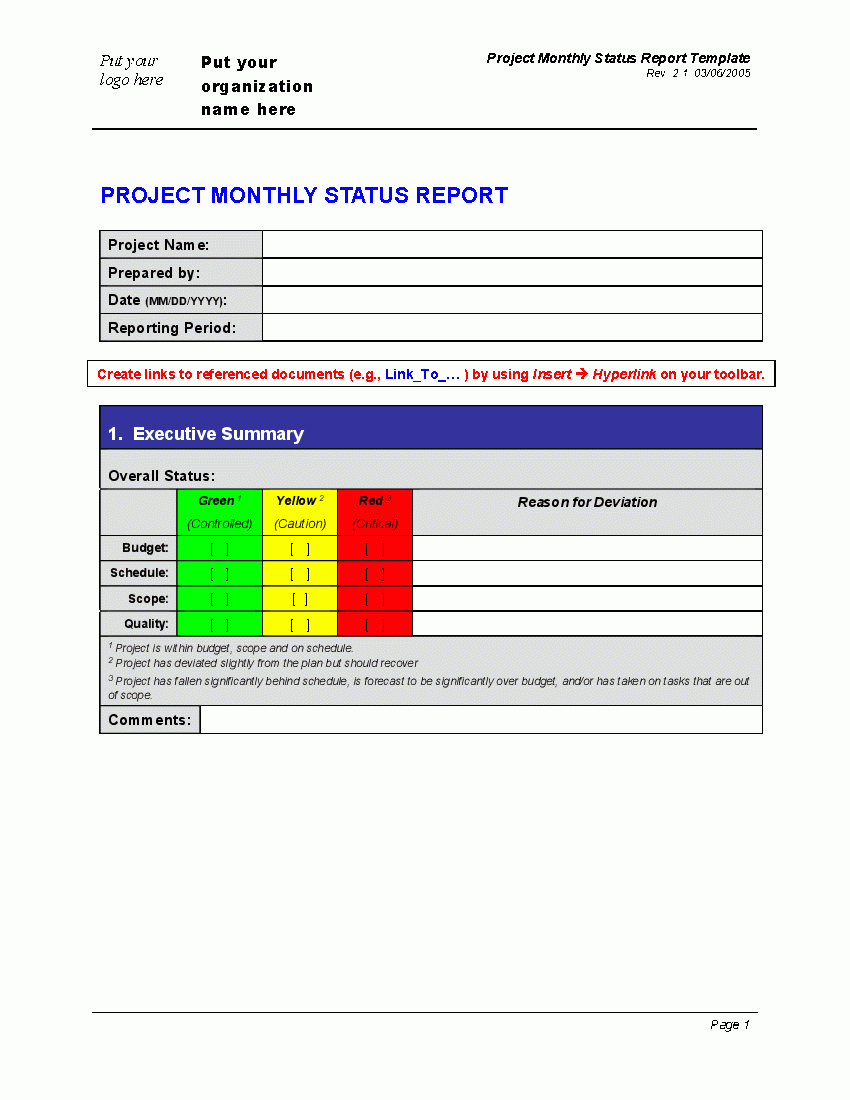 027 Plans Project Status Report Stirring Plan Template Pertaining To Baseline Report Template