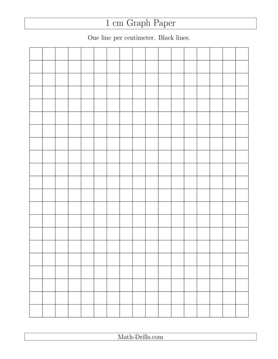 1 Cm Graph Paper With Black Lines (A) For 1 Cm Graph Paper Template Word