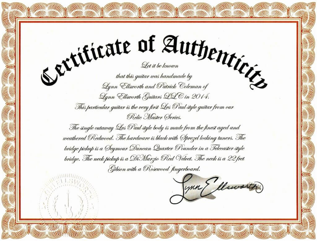 10 Authenticity Certificate Templates | Proposal Sample Throughout Certificate Of Authenticity Template