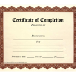 10 Certificate Of Completion Templates Free Download Images For Certificate Of Completion Template Free Printable