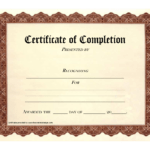 10 Certificate Of Completion Templates Free Download Images With Regard To Free Completion Certificate Templates For Word