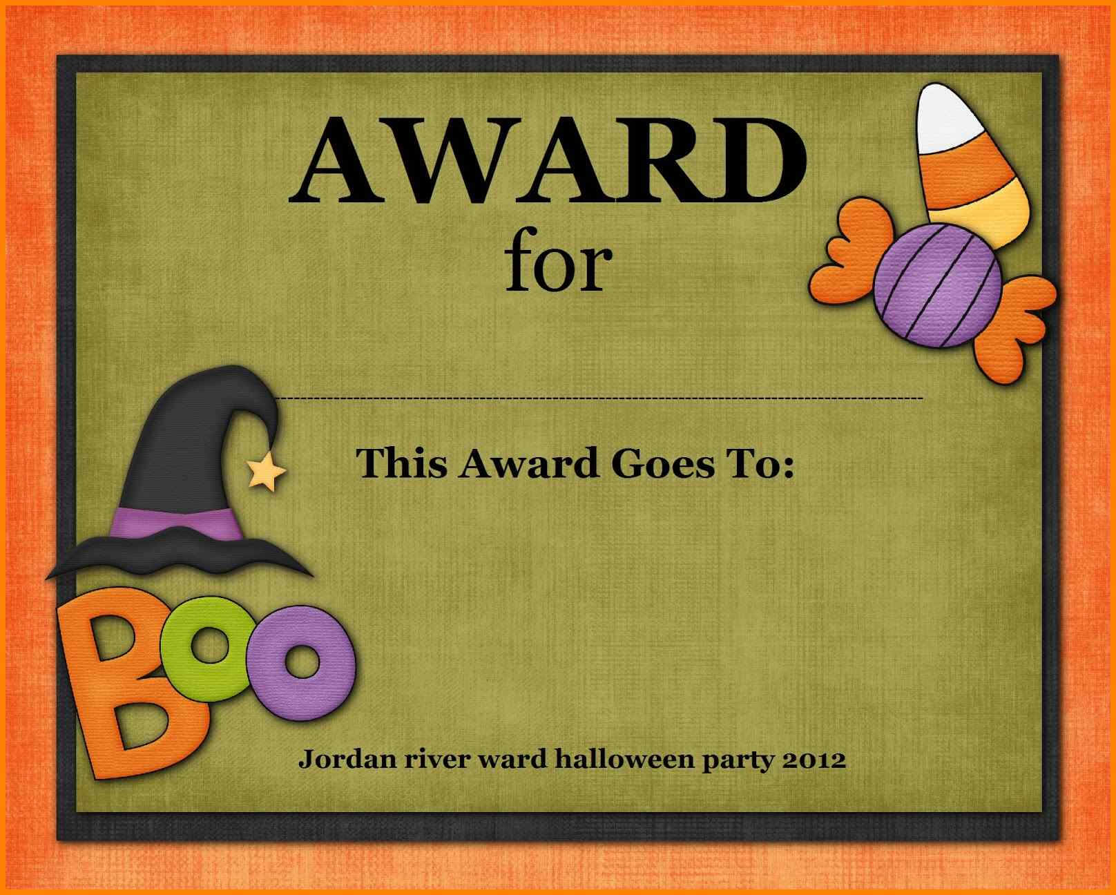 10+ Halloween Award Templates | Plastic Mouldings Intended For Halloween Costume Certificate Template