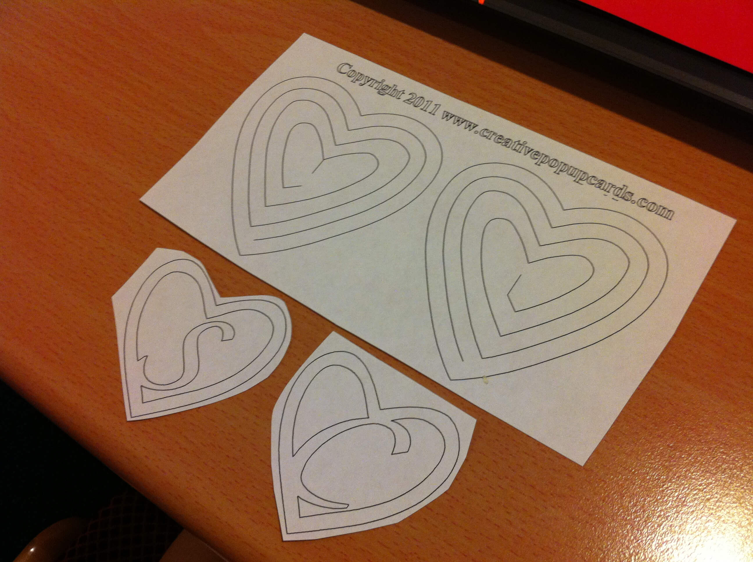 10 Images Of Spiral Pop Up Hearts Template | Somaek Inside Heart Pop Up Card Template Free