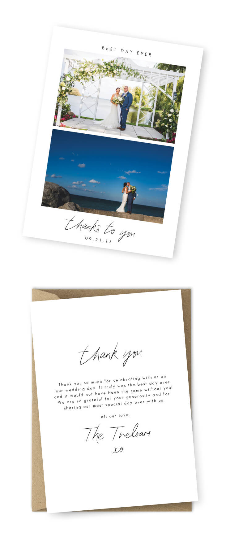 10 Wording Examples For Your Wedding Thank You Cards Pertaining To Template For Wedding Thank You Cards