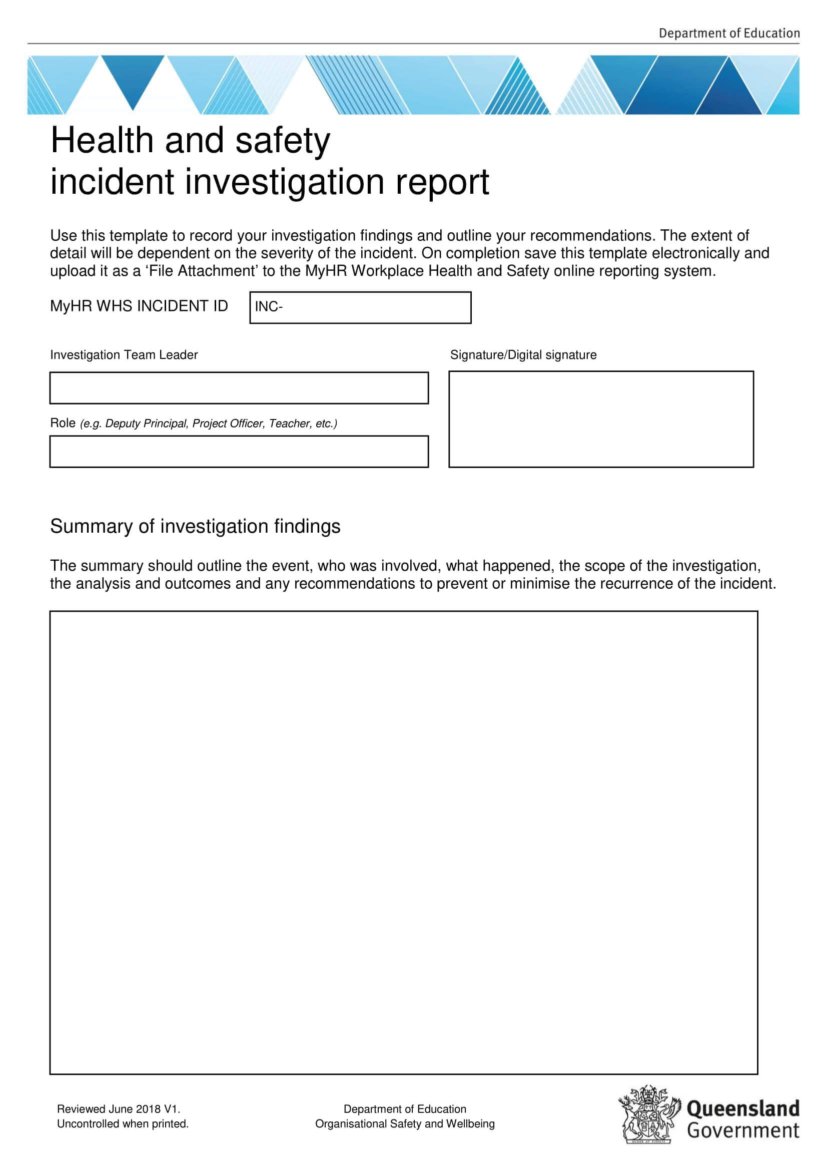 10+ Workplace Investigation Report Examples – Pdf | Examples Throughout Workplace Investigation Report Template