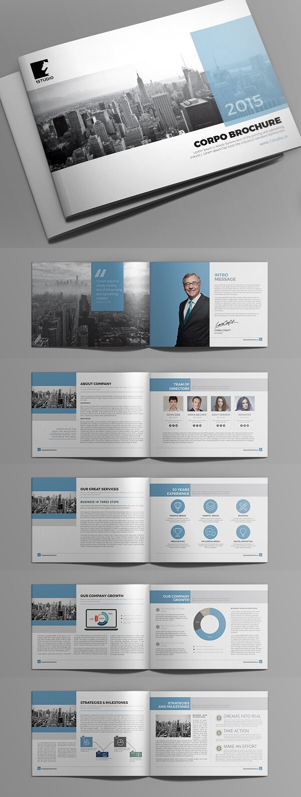 100 Professional Corporate Brochure Templates | Design With Regard To Professional Brochure Design Templates