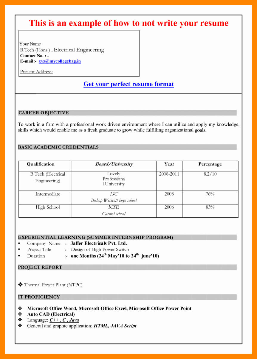 100 Resume Template Microsoft Word 2003 Inspirational Intended For Microsoft Word Resume Template Free