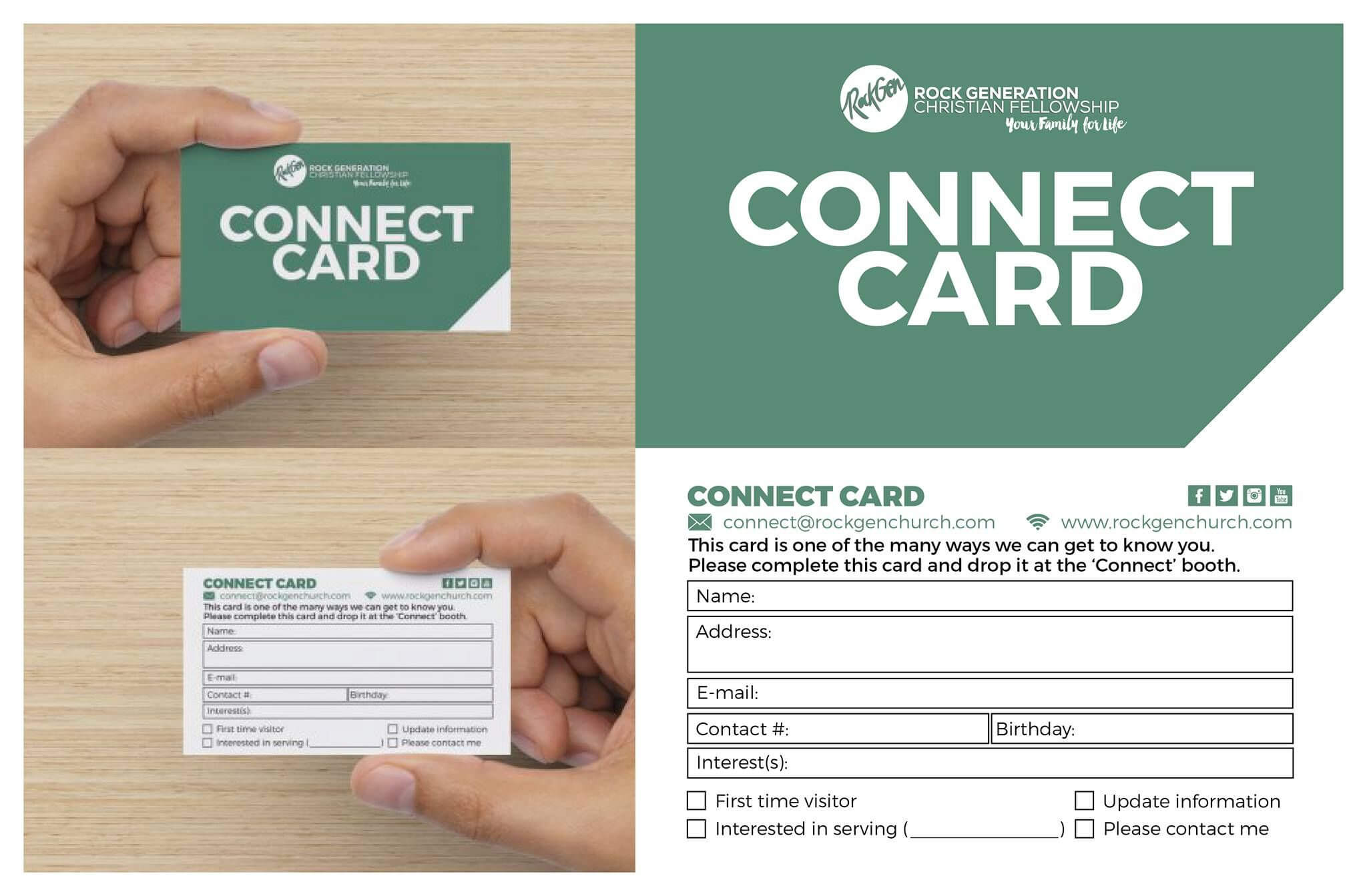 11 Awesome Church Connection Card Examples | Scbc Media Team For Church Visitor Card Template Word