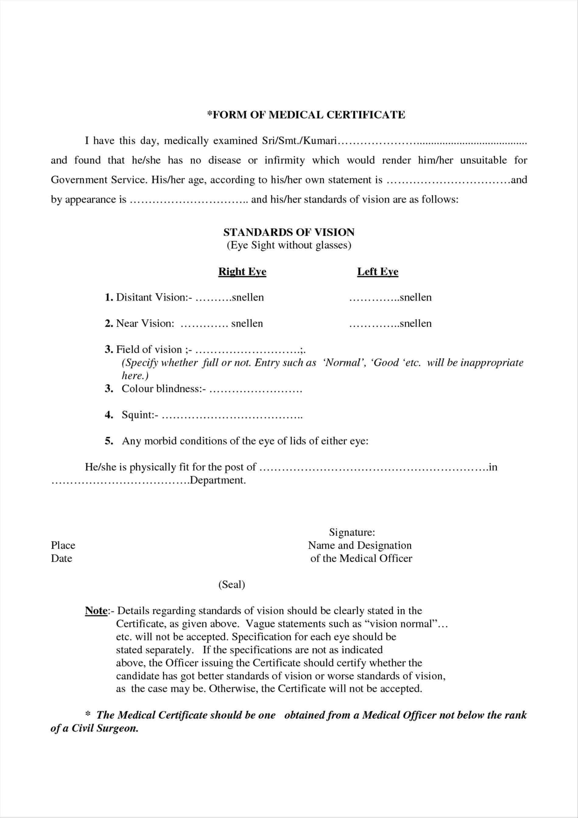 11 Medical Certificate Templates For Leave Pdf Doc Free Intended For Free Fake Medical Certificate Template