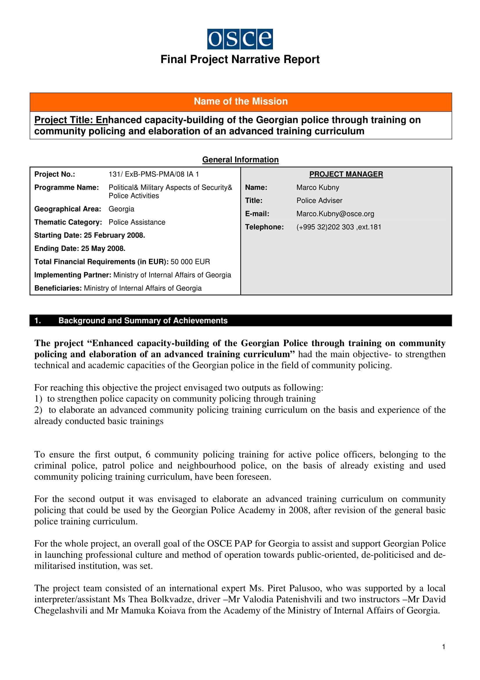 11+ Narrative Report Examples – Pdf | Examples Regarding Evaluation Summary Report Template