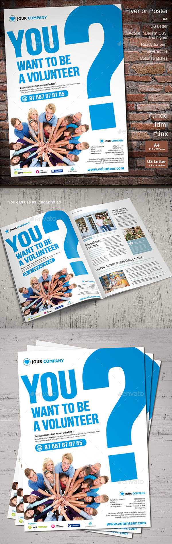 11+ Volunteer Flyers - Ms Word, Pages, Psd, Vector Eps Within Volunteer Brochure Template