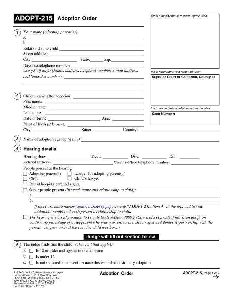 12+ Adoption Paper Templates – Pdf | Free & Premium Templates Throughout Child Adoption Certificate Template