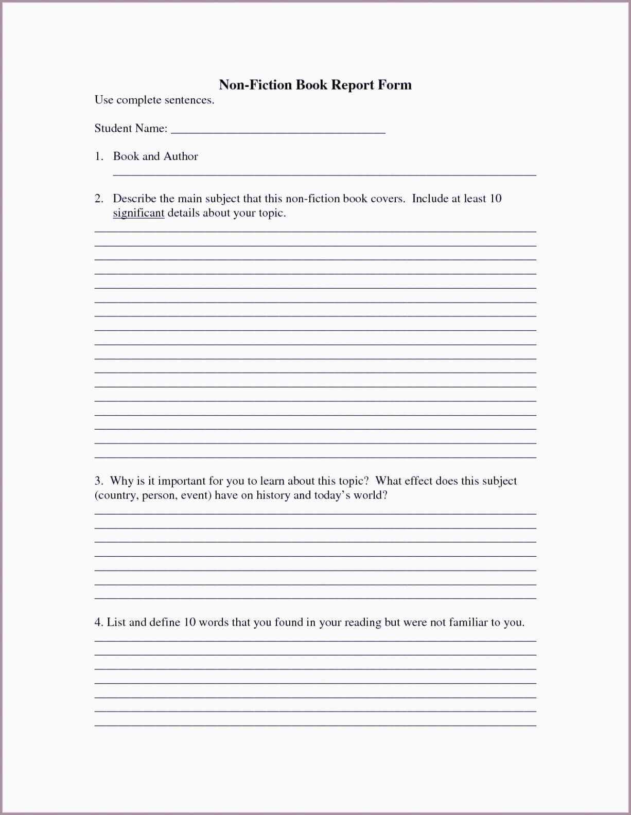 12 Book Report Templates For 2Nd Grade | Proposal Resume Throughout Second Grade Book Report Template