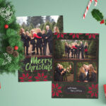 12 Christmas Card Photoshop Templates To Get You Up And Within Christmas Photo Card Templates Photoshop