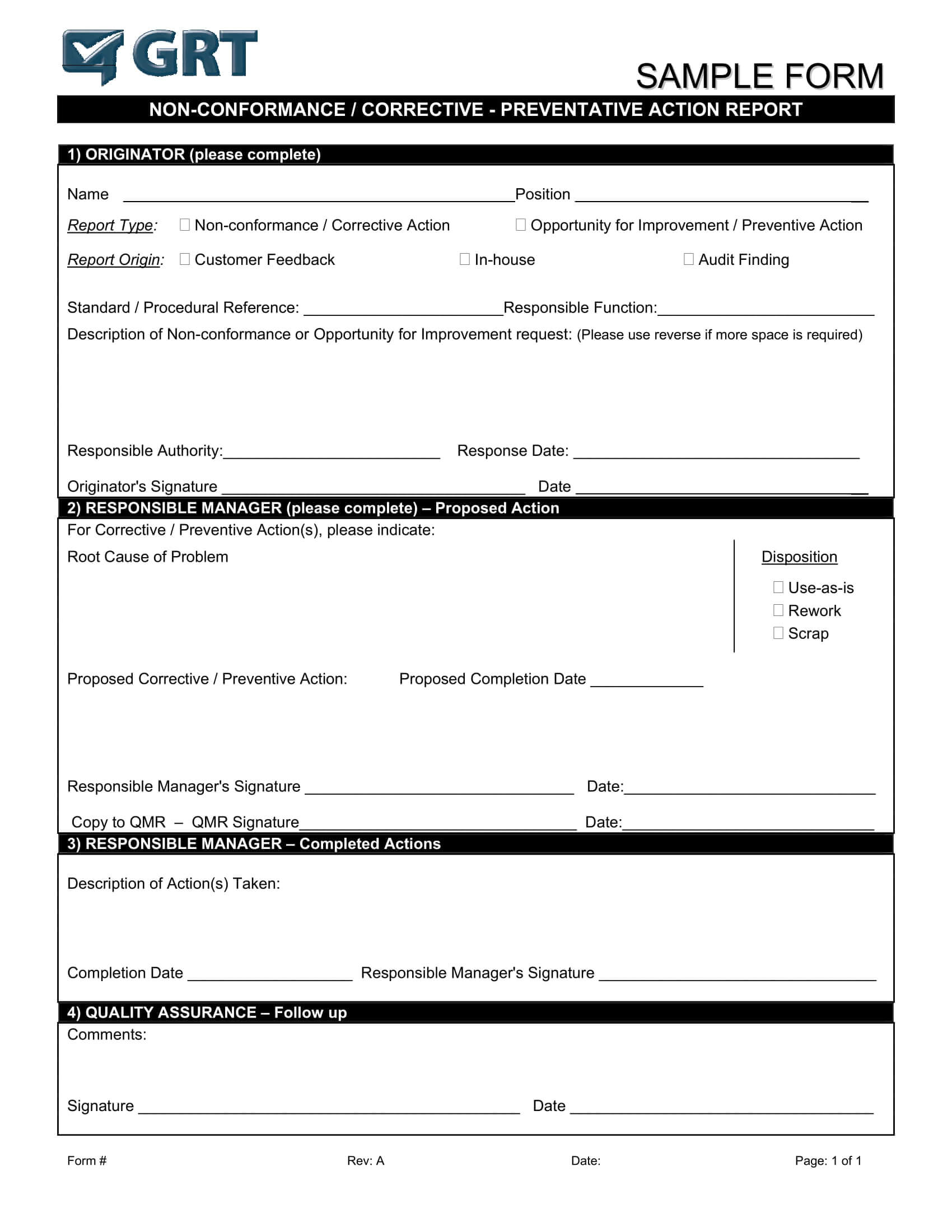 12+ Corrective Action Report Examples – Pdf | Examples In Corrective Action Report Template