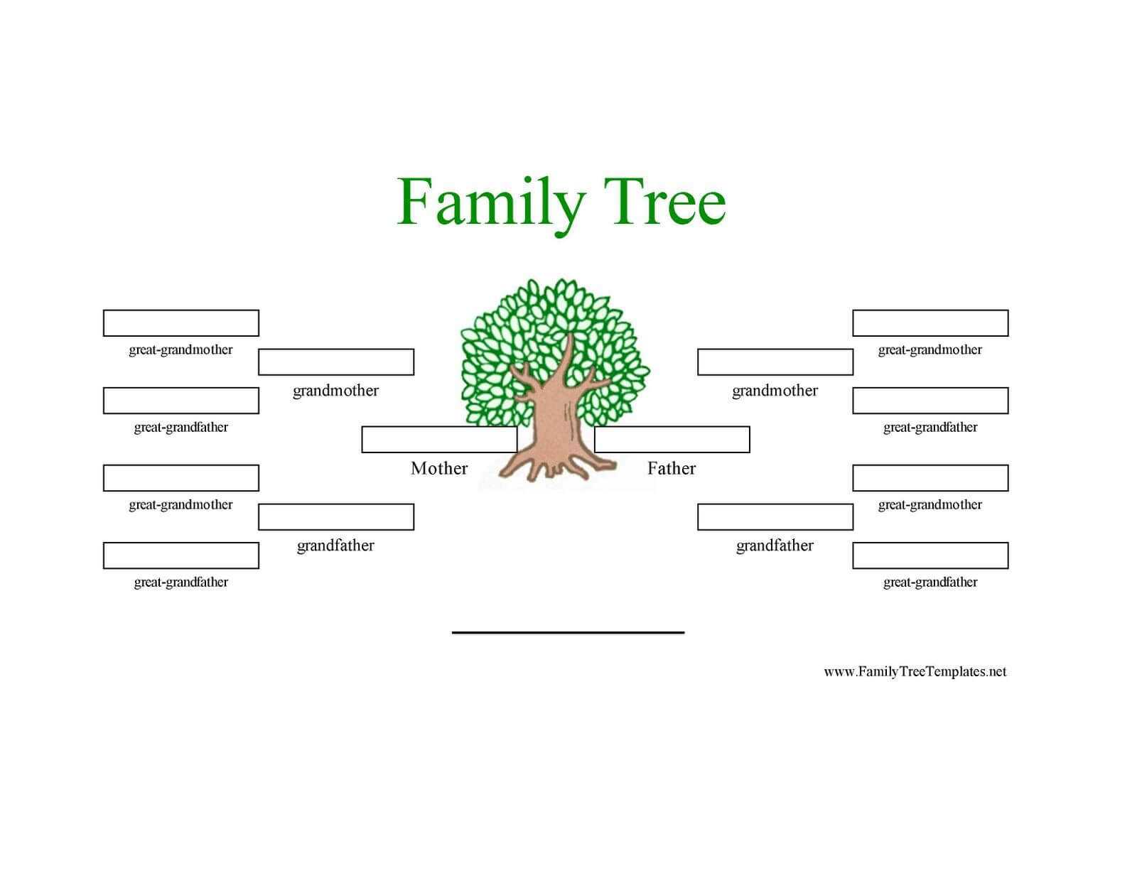 12 Generation Family Tree Sample | Generations Family Tree With Regard To Blank Family Tree Template 3 Generations