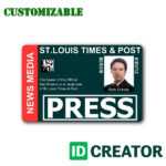 12 Images Of Media Center Passes Template | Vanscapital Regarding Media Id Card Templates