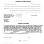 12 Samples Of Certificates Of Completion | Proposal Resume With Construction Certificate Of Completion Template