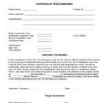 12 Samples Of Certificates Of Completion | Proposal Resume With Construction Certificate Of Completion Template