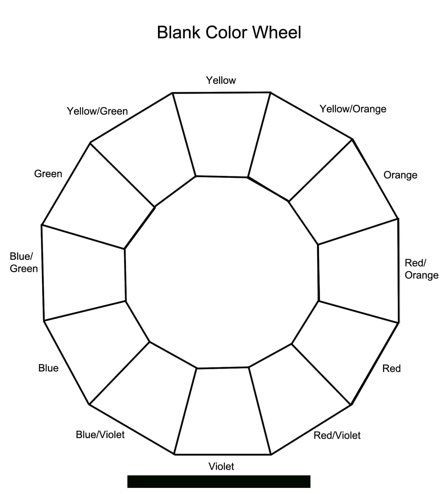 12 Section Colour Wheel | Free Pictures | Painting In 2019 With Regard To Blank Color Wheel Template
