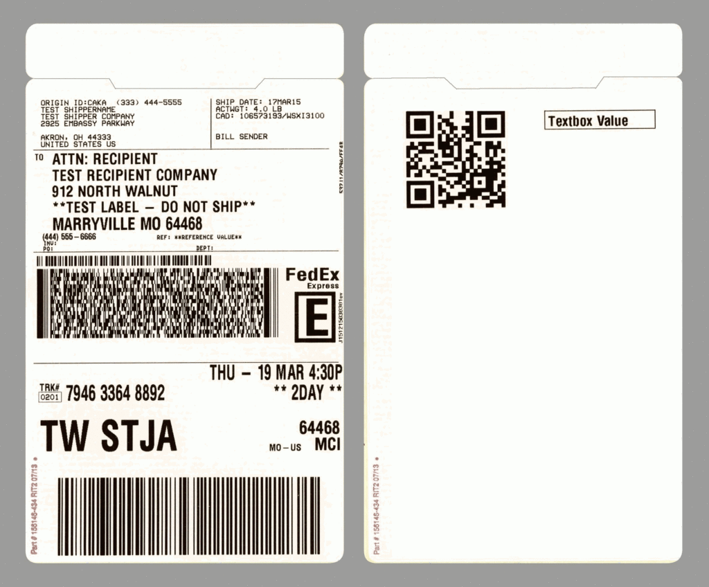 Image 8 for Fedex Label Template Word