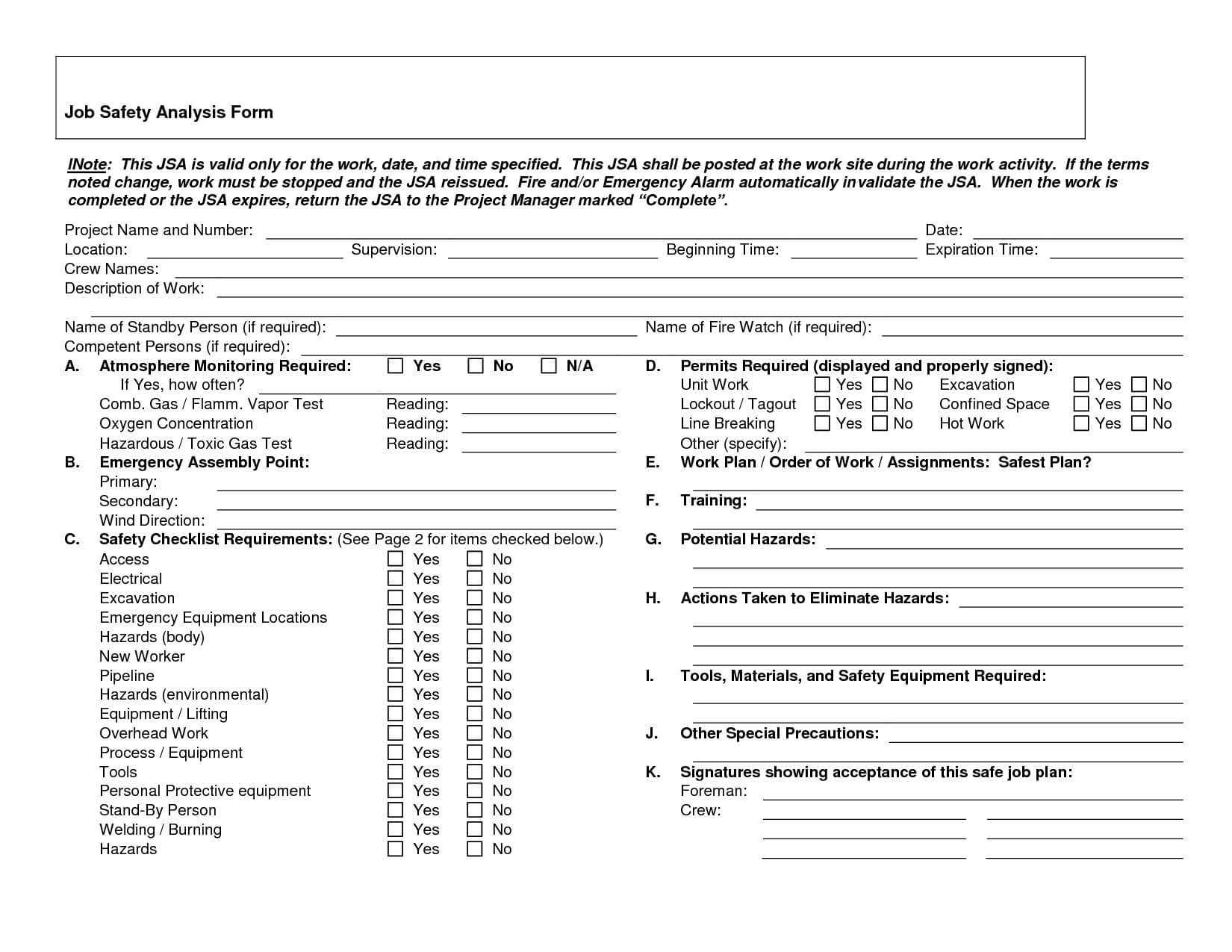 13+ Job Safety Analysis Examples – Pdf, Word, Pages | Examples Regarding Safety Analysis Report Template