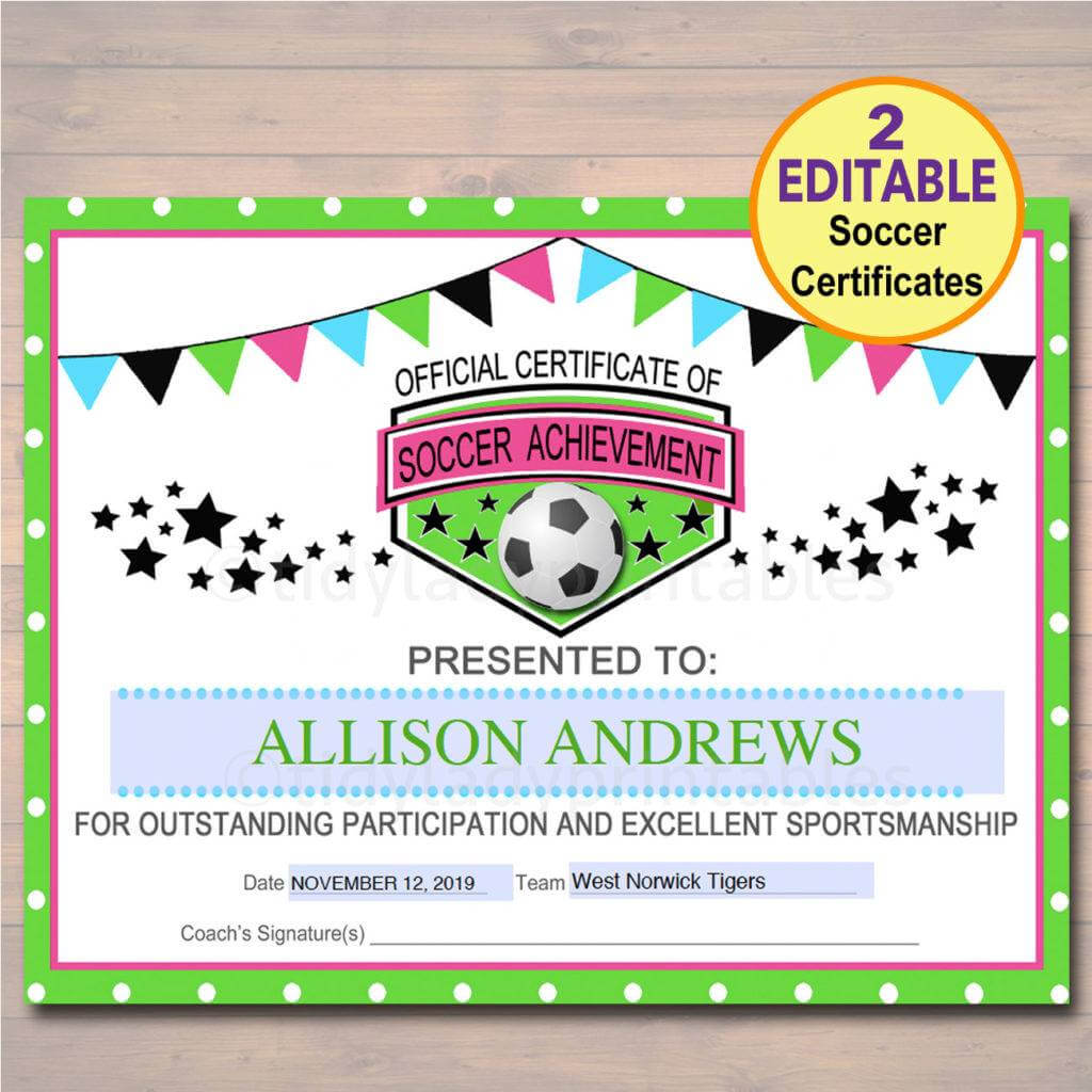 13+ Soccer Award Certificate Examples – Pdf, Psd, Ai Throughout Soccer Award Certificate Template