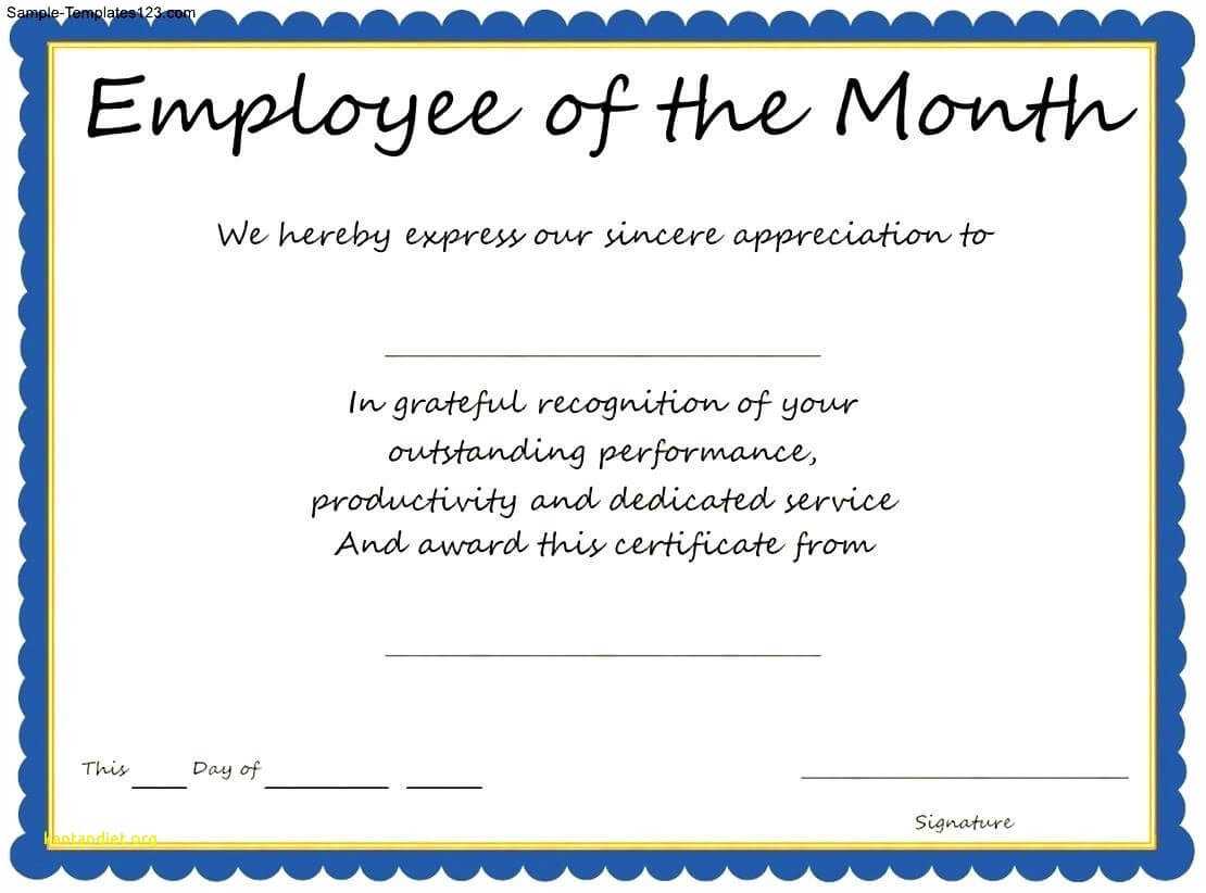 14+ Employee Of The Month Certificate Template | This Is Pertaining To Employee Of The Month Certificate Template